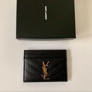 Saint Laurent Monogram Card Case Black